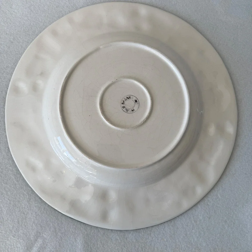 World Bazaars‎ Butterfly Garden Charger Plate 14